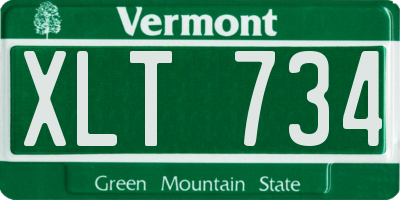 VT license plate XLT734