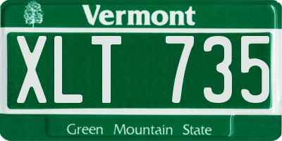 VT license plate XLT735