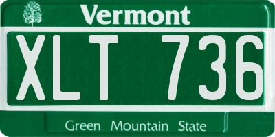 VT license plate XLT736