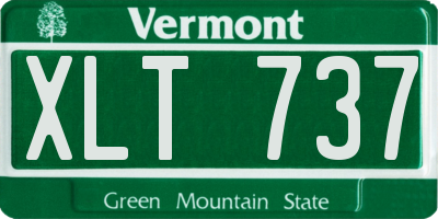 VT license plate XLT737