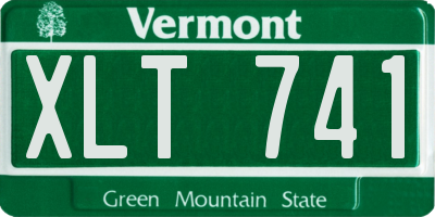 VT license plate XLT741