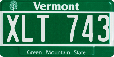 VT license plate XLT743