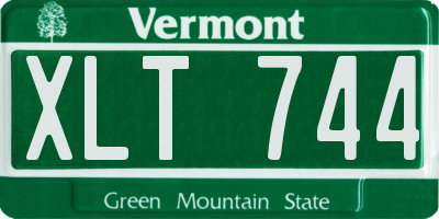 VT license plate XLT744