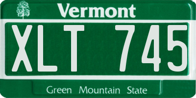 VT license plate XLT745