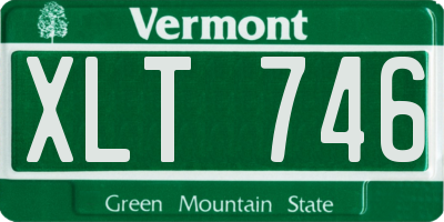VT license plate XLT746