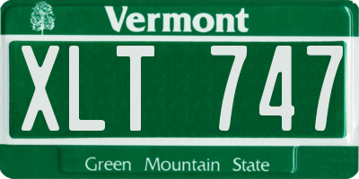 VT license plate XLT747