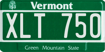 VT license plate XLT750