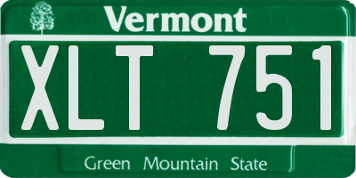 VT license plate XLT751