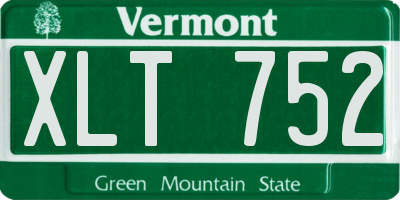 VT license plate XLT752