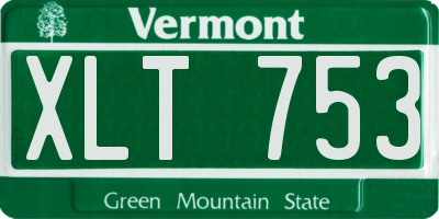 VT license plate XLT753