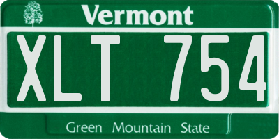 VT license plate XLT754