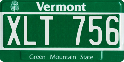 VT license plate XLT756