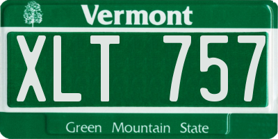 VT license plate XLT757