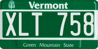 VT license plate XLT758