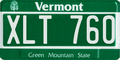 VT license plate XLT760