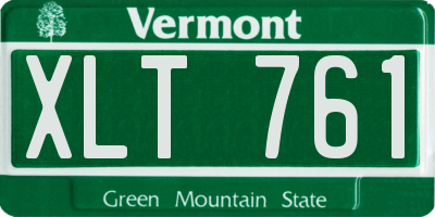 VT license plate XLT761