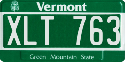 VT license plate XLT763