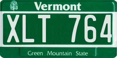 VT license plate XLT764