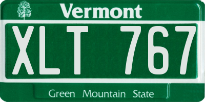 VT license plate XLT767