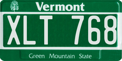 VT license plate XLT768