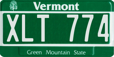 VT license plate XLT774