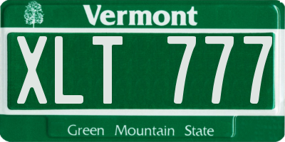 VT license plate XLT777