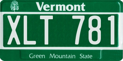 VT license plate XLT781