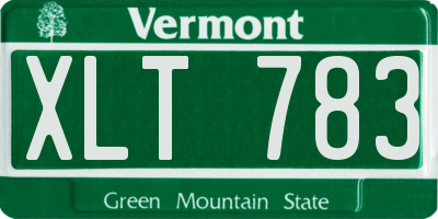 VT license plate XLT783