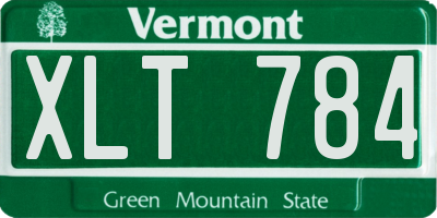 VT license plate XLT784