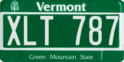 VT license plate XLT787