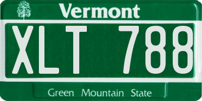 VT license plate XLT788