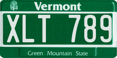 VT license plate XLT789