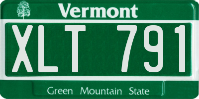 VT license plate XLT791
