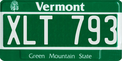 VT license plate XLT793