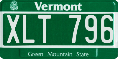 VT license plate XLT796