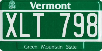 VT license plate XLT798