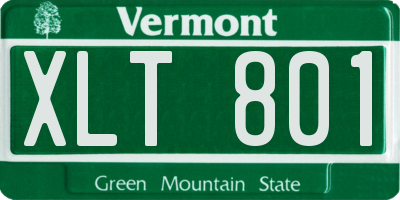 VT license plate XLT801