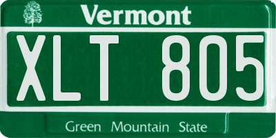 VT license plate XLT805