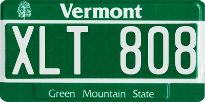 VT license plate XLT808