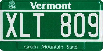 VT license plate XLT809