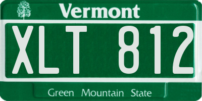 VT license plate XLT812