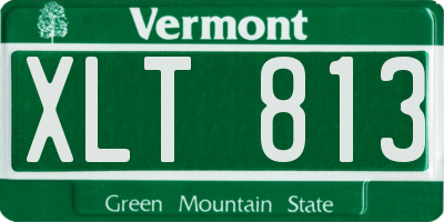 VT license plate XLT813