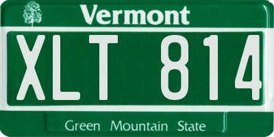 VT license plate XLT814