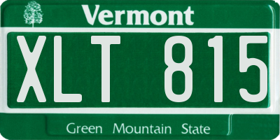 VT license plate XLT815