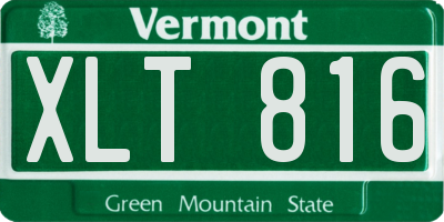 VT license plate XLT816