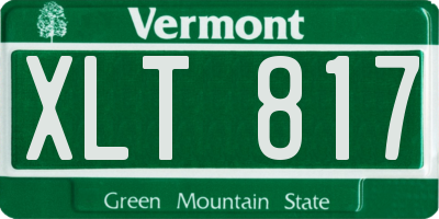 VT license plate XLT817