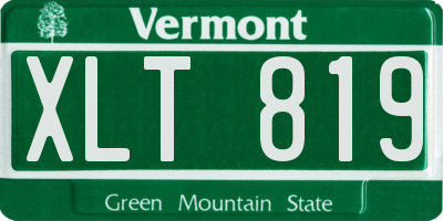 VT license plate XLT819