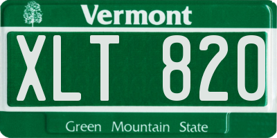 VT license plate XLT820