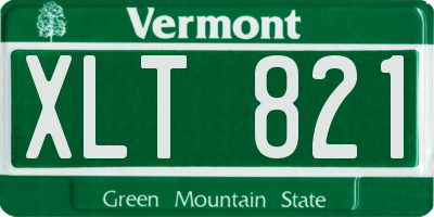 VT license plate XLT821