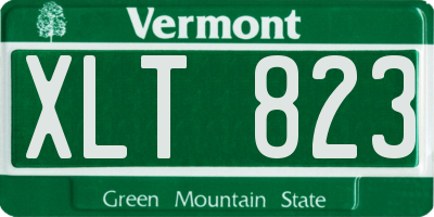 VT license plate XLT823